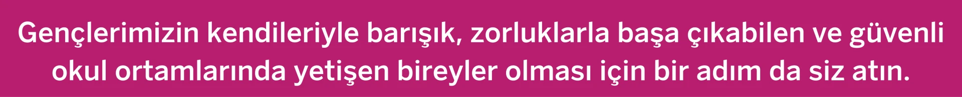 Kendiyle ve Hayatla Barışık Gençlik Projesine Kredi Kartı İle Bağış